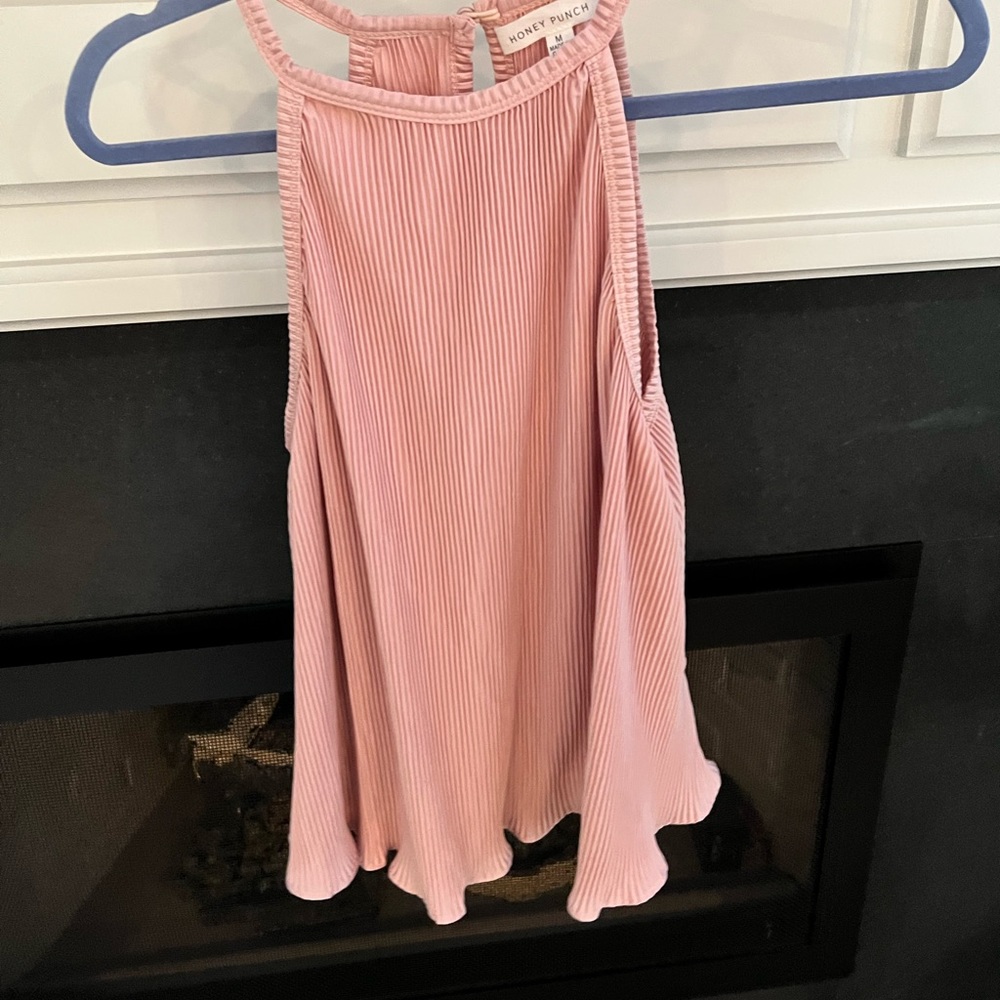 Pink silky top